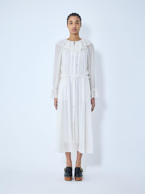 Chloé Gathered Silk Dress