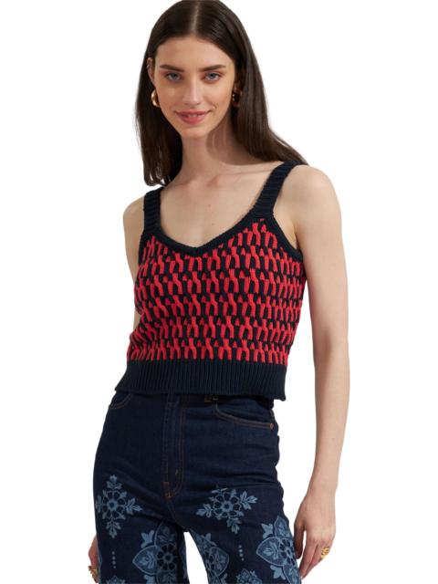 La DoubleJ La DoubleJ Winset Crop Top Navy at Nordstrom