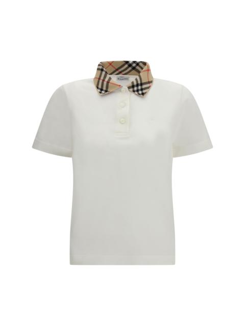 Burberry Burberry Women Check Cotton Polo Shirt