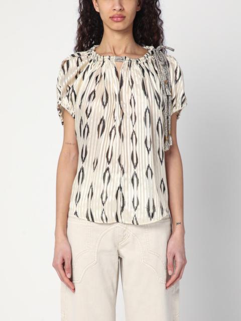 Isabel Marant Ecru/black blouse in silk