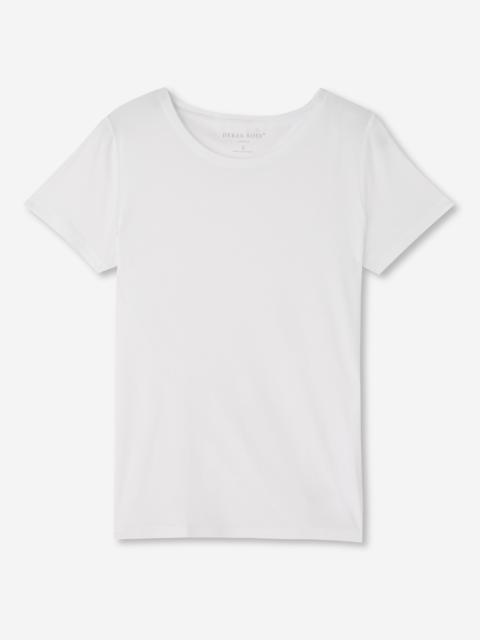 Derek Rose Women's T-Shirt Lara Micro Modal Stretch White