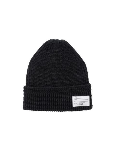 visvim KNIT BEANIE (COTTON) BLACK
