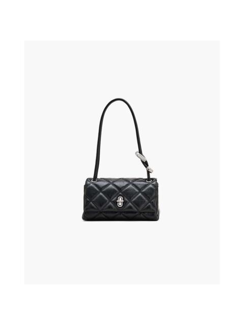 Marc Jacobs Marc Jacobs the Mini Dual Black Diamond-quilted Crossbody Bag With Top Handle In Leather Woman