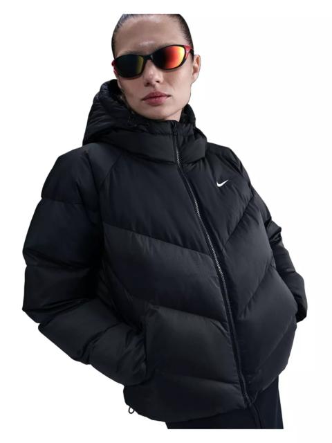 Nike Women's Sportswear Windpuffer Storm-FIT Loose Hooded Down Puffer -Black