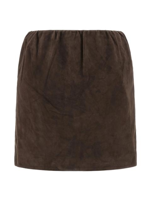 ROTATE Suede skirt