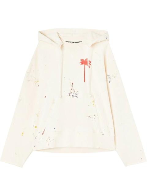 Palm Angels Palm paint splatter print hoodie