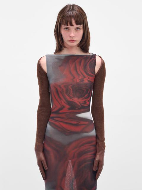 Jean Paul Gaultier Alpaca & Leather Long Gloves