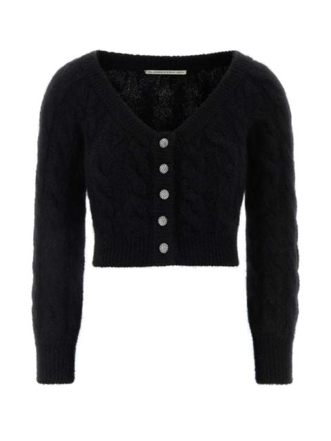 Alessandra Rich Alessandra Rich Women Black Stretch Mohair Blend Cardigan