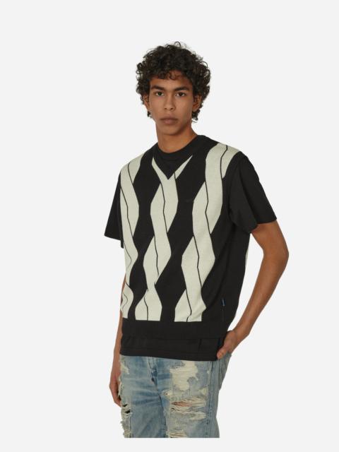 AWAKE NY Cable Sweater Vest Black / White