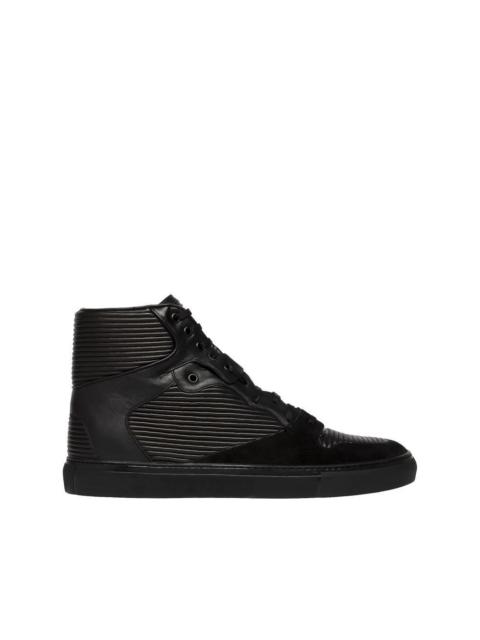 BALENCIAGA Monochromatic Pleated Noir Sneakers