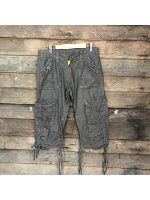 Other Designers Japanese Brand - Japanese Brand Grey multipocket tactical Cropped Pants #4559