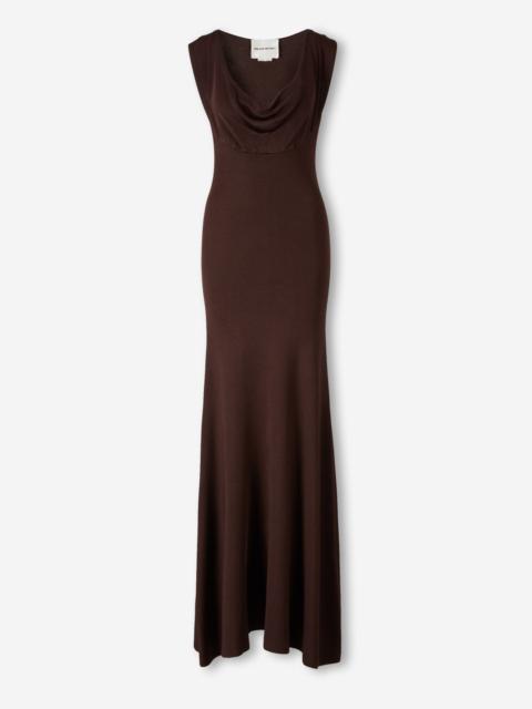 ROLAND MOURET MAXI KNIT DRESS