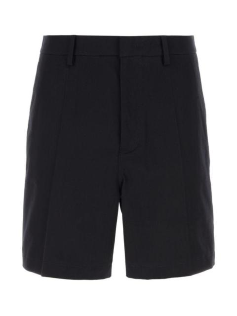 Valentino Garavani Man Midnight Blue Stretch Cotton Bermuda Shorts