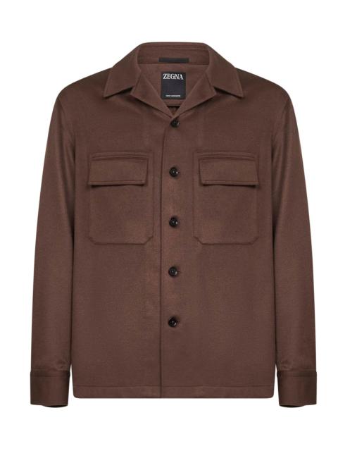 ZEGNA Brown Oasi Cashmere Alba overshirt