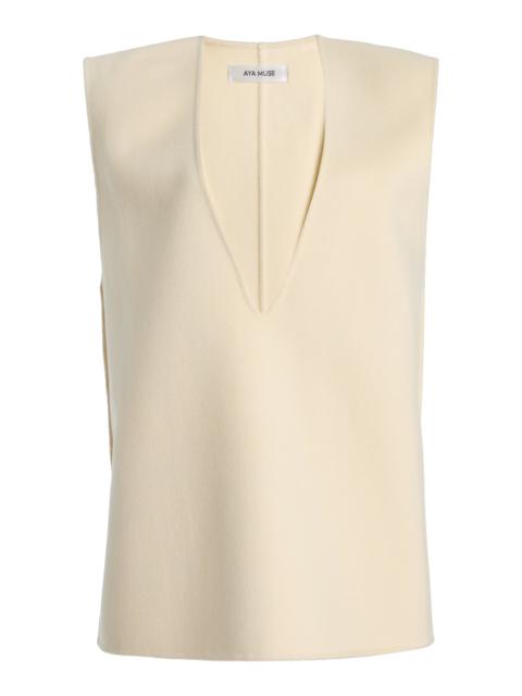AYA MUSE Vira Wool Top white