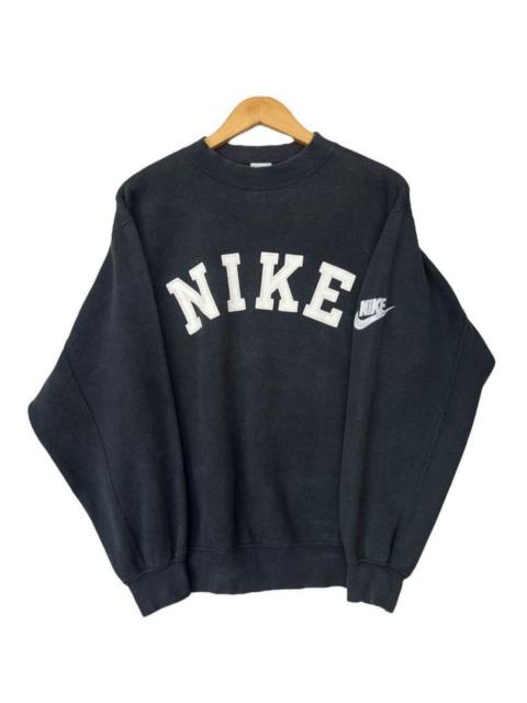 Nike Vintage 90s Nike Spellout Black Baggy Sweatshirt