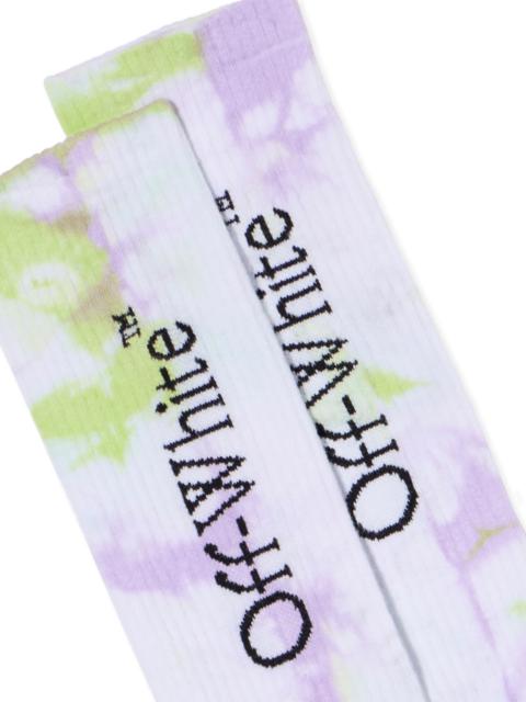Off-White Tie Dye Mid Socks