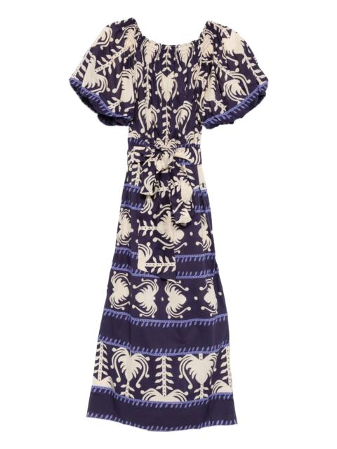 Johanna Ortiz off-shoulder patterned midi dress