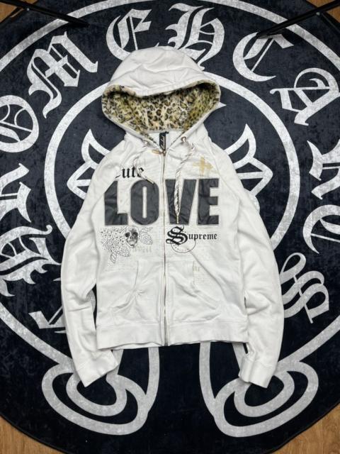 Other Designers If Six Was Nine - LGB IfSixWasNine Cute Leopard Supreme Fur Faux Zip Hoodie
