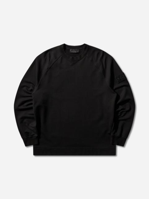 Stone Island Men's Ghost Cotton Stretch Fleece_S.I. Crewneck Sweatshirt Black