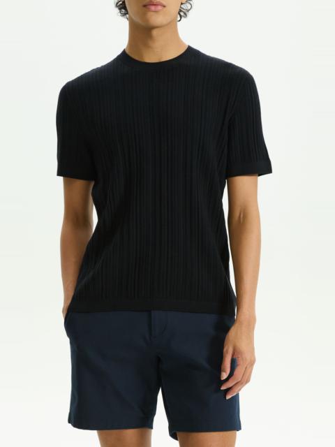 Theory Theory Damian Rib Crewneck T-Shirt in Black at Nordstrom