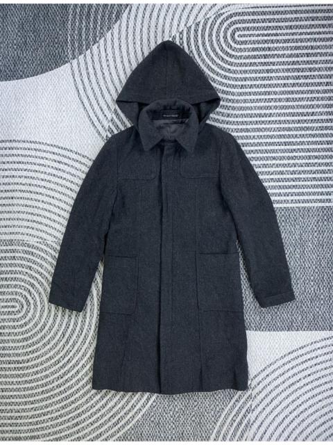Yohji Yamamoto Vintage Ined By Yohji Yamamoto Long Wool Coat Hoodie Jacket