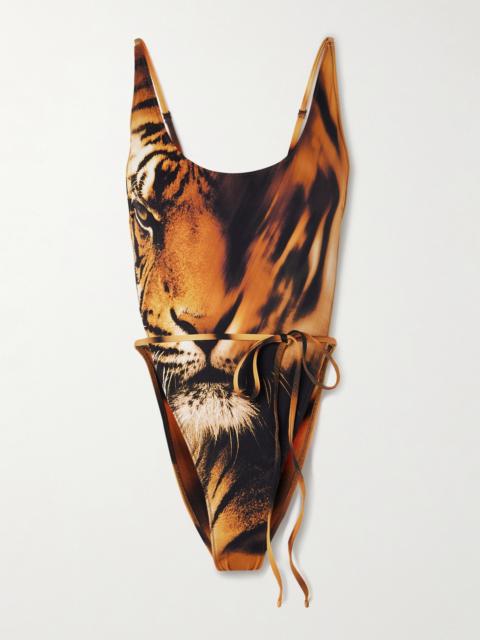 SKIMS + Roberto Cavalli Signature Swim Tie Waist One Piece