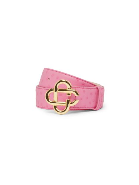 CASABLANCA Pink Embossed CC Logo Belt | Casablanca Paris