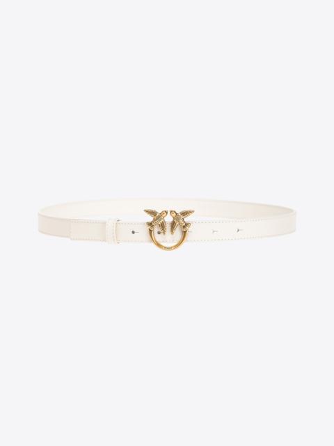 PINKO LOVE BIRDS THIN LEATHER BELT 2CM