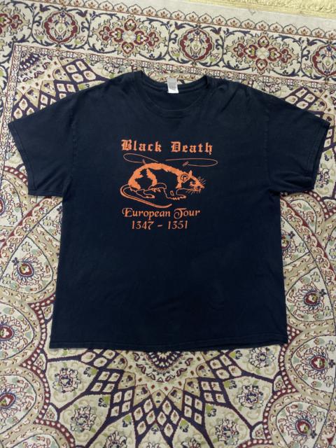 Black Death European Tour 1347–1351 T-Shirt – Plague Rat Graphic Tee Gildan XL – Medieval History Parody 