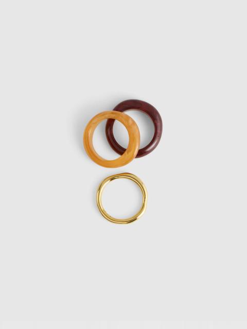 Madewell Sculptural Resin Stacking Ring Set