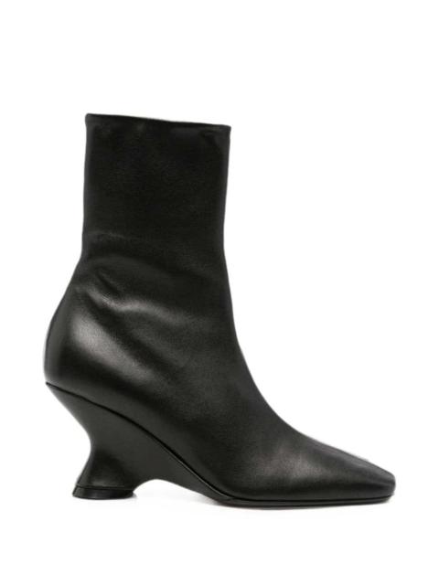 Dries Van Noten Dries Van Noten Women Black Leather Heeled Ankle Boots