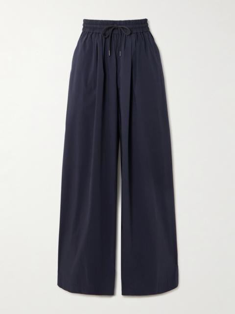 ST. AGNI Cotton-blend Poplin Wide-leg Pants