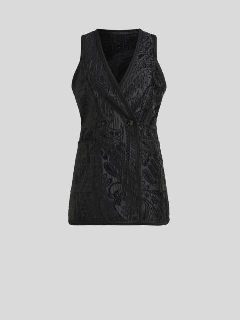 Etro REVERSIBLE CHENILLE JACQUARD WAISTCOAT WITH FLORAL PAISLEY MOTIF