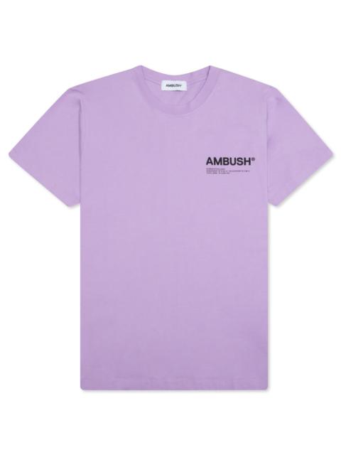 Ambush AMBUSH JERSEY WORKSHOP T-SHIRT - LAVENDER
