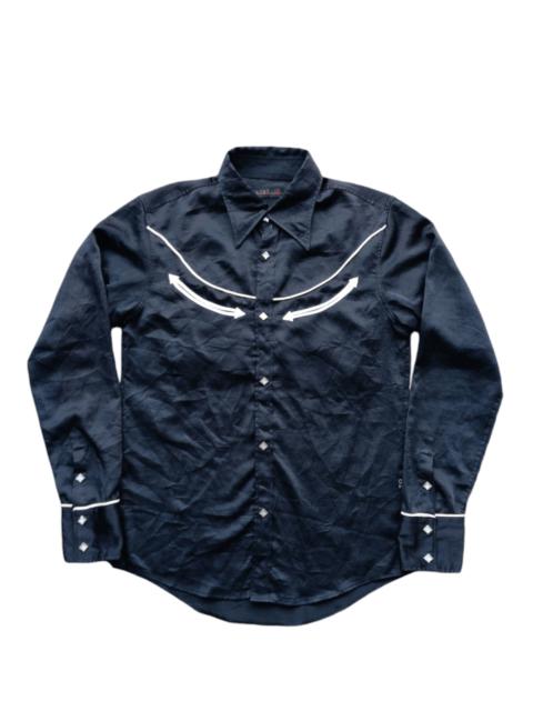 Other Designers Morgan homme rokabily western silk shirt