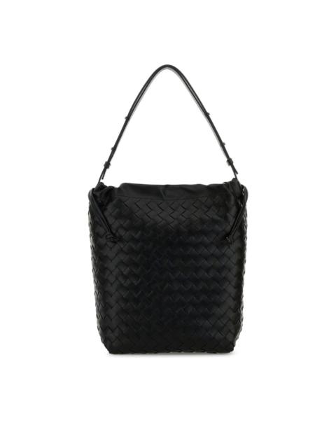 Bottega Veneta Bottega Veneta Black Intrecciato Leather Shopper Shoulder Ba