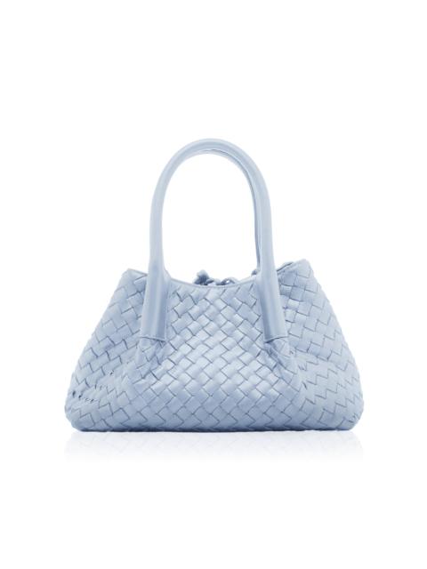 Bottega Veneta Mini Reversible Intrecciato Leather Tote Bag blue