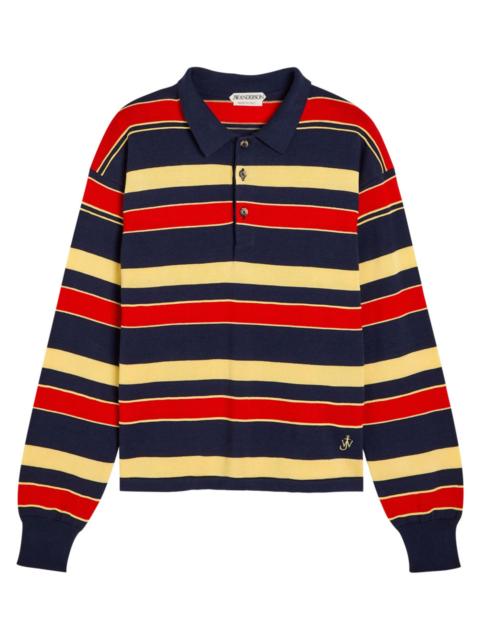 JW Anderson JW Anderson Striped Knit Polo Shirt