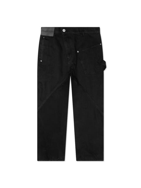 JW Anderson TWISTED WORKWEAR JEANS - BLACK
