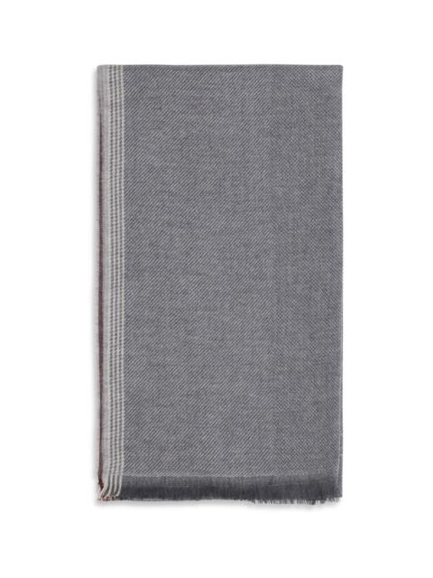 Brunello Cucinelli Brunello Cucinelli Cashmere Scarf Grey Burgundy