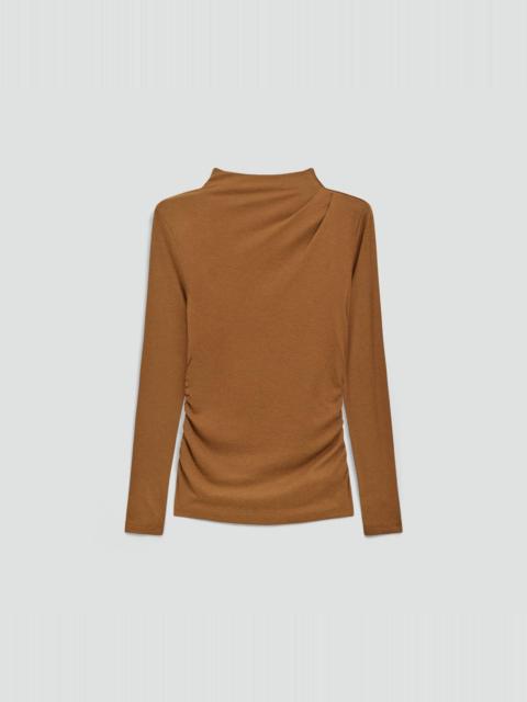 Theory Mock Neck Top in Soft Rib