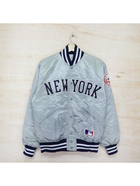 Other Designers Vintage 90s MLB NEWYORK YANKEES By Top Of The Line Felco Big Logo Bomber Satin Varsity Jacket Made I