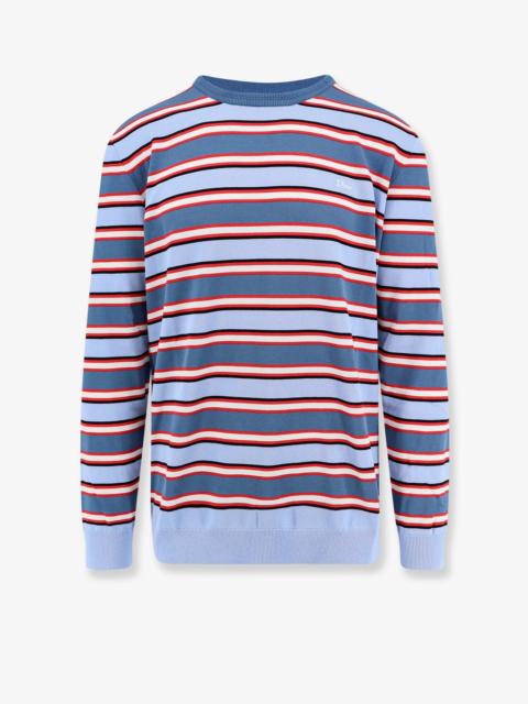 Dior Dior Cotton Sweater with Striped Pattern Blue