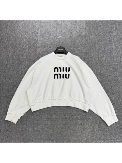 Miu Miu Miu Miu Embroidered Logo Sweatshirt