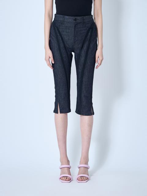 MUGLER Capri Denim Cropped Pants