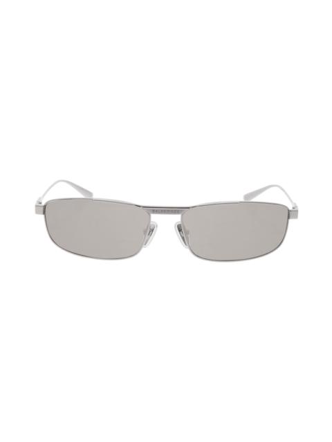 BALENCIAGA Tag 3.0 Rectangle Sunglasses  in Light Grey