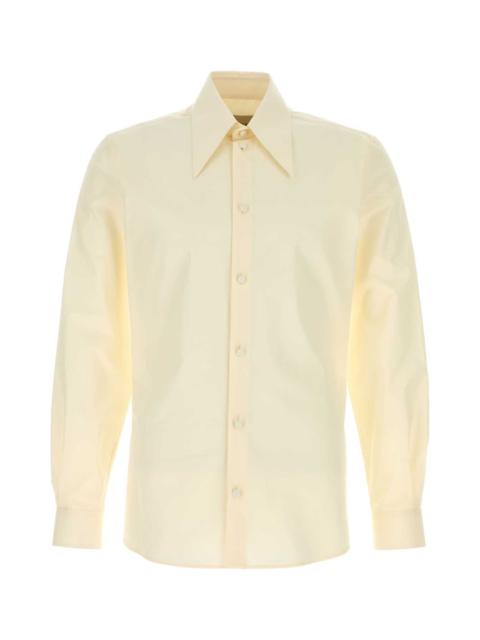 Valentino Valentino Garavani Men Cream Poplin Shirt