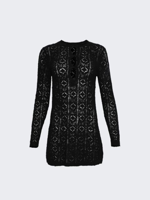 Loulou de Saison Evan Lace Stitch Dress Black
