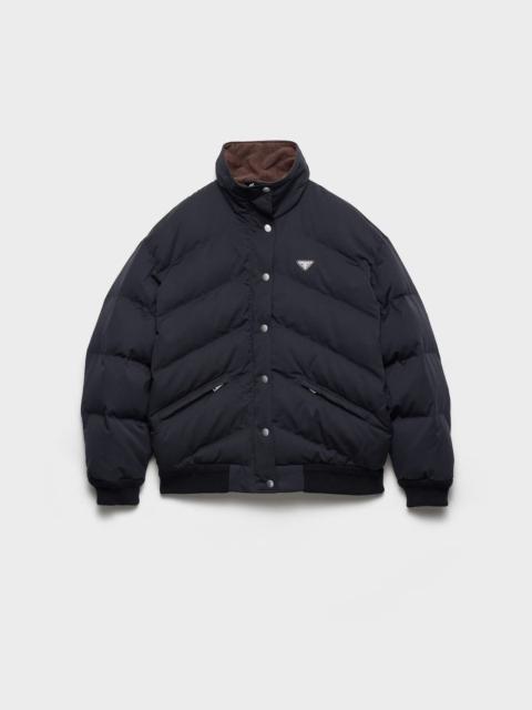 Prada Prada Down Jacket In Cotton And Silk